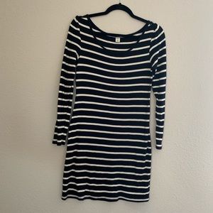 Old Navy B&W striped long sleeve dress